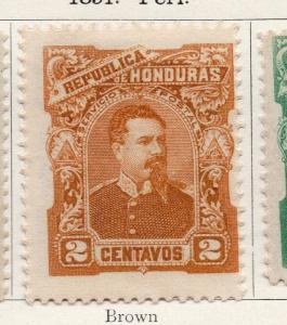 Honduras 1891 Early Issue Fine Mint Hinged 2c. 098867
