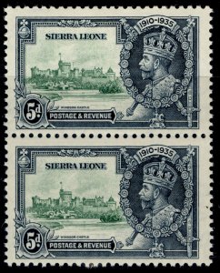 SIERRA LEONE GV SG183a, 5d green & indigo, NH MINT. Cat £185. EXTRA FLAGSTAFF