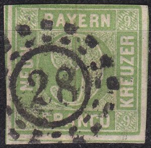 GERMANY Bayern Bavaria [1850] MiNr 0005 III d ( O/used ) [05]