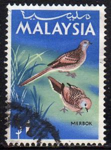 Malaysia 24 - Used - Zebra Dove (cv $0.30)