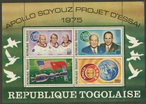 TOGO Sc#913, C254-8, C258a 1975 Apollo-Soyuz Project Set & S/S Complete OG MNH