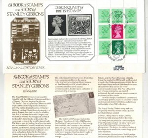 1982 GREAT BRITAIN BOOKLET PANE STANLEY GIBBONS STORY - DESIGN QUALITY OF STAMPS