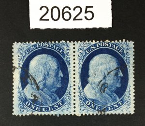 MOMEN: US STAMPS # 24 PAIR USED POS.1-2L8 LOT # 20625