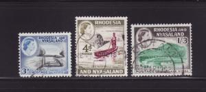 Rhodesia and Nyasaland 162-163, 166 U Various