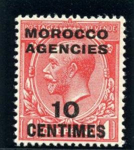 Morocco Agencies 1917 KGV 10c on 1d scarlet superb MNH. SG 193. Sc 403. 