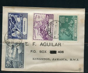 BERMUDA  1949 UPU FIRST DAY COVER MAILED TO KINGSTON JAMAICA