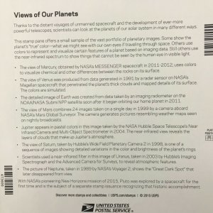 5069-5076    Views of our Planets   MNH Forever sheet of 16   FV $8.80   2016