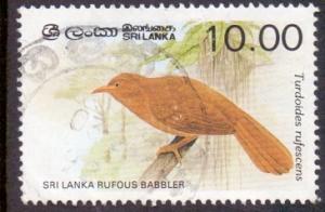 Sri Lanka 1987  used  839  birds 10r. babbler     #