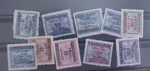 CHINA STAMPS 10 MOSTLY DIFF.   POSTAGE DUES  MINT MOSTLY  NO GUM 1940's