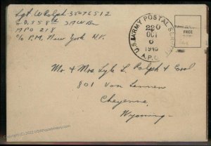 USA WWII APO Airmail Military Mail Cover 93804