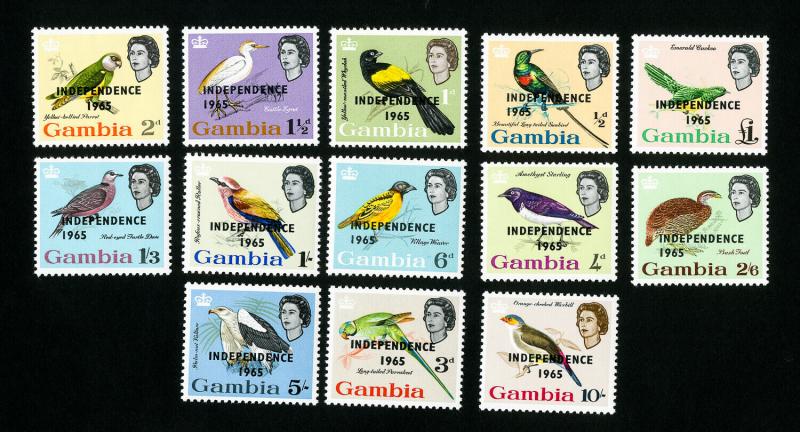 Gambia Stamps # 193-205 VF OG NH