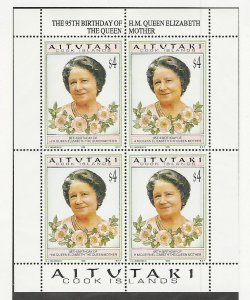 Aitutaki, Postage Stamp, #511 Mint NH, 1995 Queen Elizabeth, JFZ