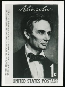 USA #1113 Lincoln by George Healy A559 Photo Essay BW 3x4 Publicity Card