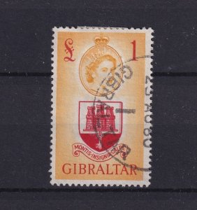 Gibraltar QEII 1953 £1 SG158 Fine Used BP16173