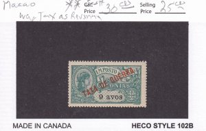 Macao: War Tax Stamp as a Revenue, MNH (54082)