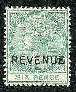 Dominica SGR2 6d Green opt REVENUE fine used 