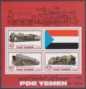 1983 Yemen PDR 324-326/B13 Locomotives 25,00 €