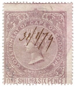 (I.B) Cape of Good Hope Revenue : Stamp Duty 1/6d (1865)