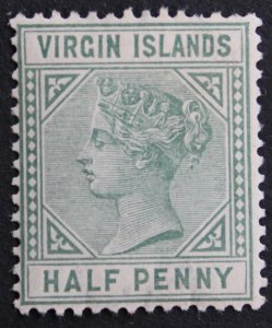 Virgin Islands #13 MH 2 Short Perfs at Top Right