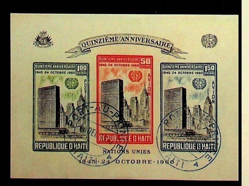 HAITI Sc C169a NH SOUVENIR SHEET OF 1960 - UN