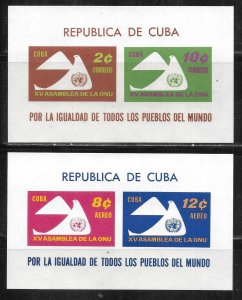 Cuba 669a, C223a 15th UN s.s. MNH