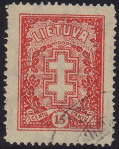 Lithuania - 1933 - Scott #280 - used - Cross