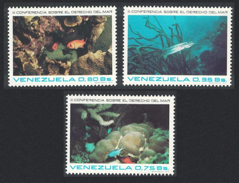 Venezuela Fish 3v Sea Conference SG#2253-2255 SC#1063-65