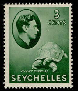 SEYCHELLES GVI SG136, 3c green, M MINT. Cat £12.