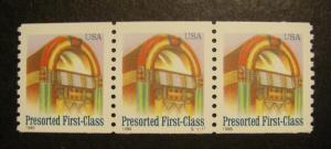 Scott 2912, 25c Juke Box, PNC3 #S11111, MNH Coil Beauty