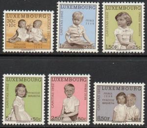 Luxembourg 1962 Twins Royal Family VF MNH (B228-33)