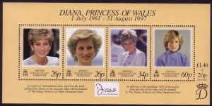 BIOT Diana Princess of Wales Commemoration SG#MS214