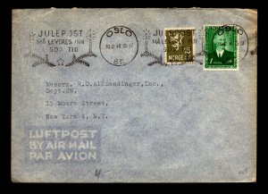 Norway 1946 Airmail Cover to USA - L32653