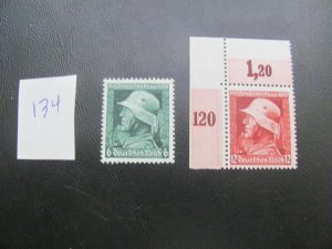 Germany 1935 MNH SC 452-453 SET XF 20 EUROS (134)