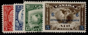 CANADA GV SG315-318, 1932 complete set, M MINT. Cat £40.