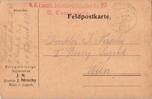 Austria Soldier's Free Mail 1917 K.u.K. Feldpostamt 621 b Postcard to Vienna ...