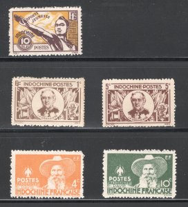 Indo-China #241, 243-4, 245-6  VF, Unused, OG, CV $3.75 ..... 2840075