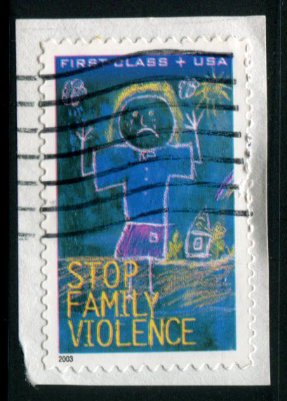 B3 US (37+8c) Domestic Violence SA, used on paper | United States, Semi ...