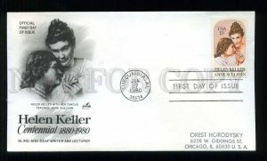 273363 USA 1980 year Helen Keller Anne Sullivan FDC