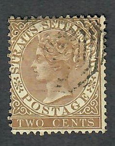 Straits Settlement #10 used single