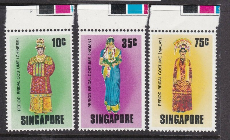 SINGAPORE ^^^^sc#257-259   MNH set (  COSTUMES  ) $$@lar2225singa