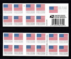 USA BOOKLET FOREVER SC# 5790a FLAG FREEDOM - PANE 20 S.A. MNH - PL# P111