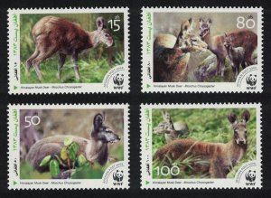 Afghanistan WWF Himalayan Musk Deer 4v 2004 MNH