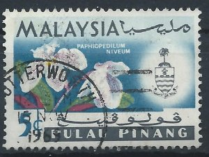 Penang 1965 - 5c Flowers - SG68 used