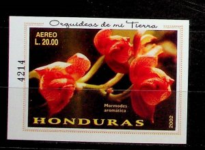 HONDURAS Sc C1130 NH SOUVENIR SHEET OF 2002 - FLOWERS - ORCHIDS