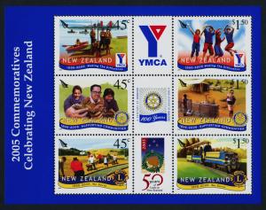 New Zealand 2002b MNH Lions International, YMCA, Rotary International