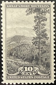 Scott #749 1934 10¢ National Parks Great Smoky Mountains MNH OG F/VF