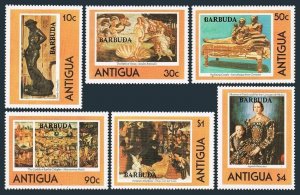 Barbuda 449-454,455MNH.Mi 505-511. Paintings 1980.Donatello,Botticelli,Rembrandt