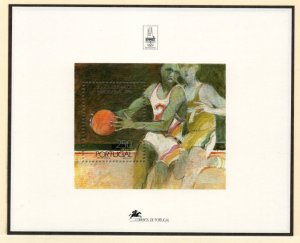Portugal   Sc 1930 1992 Olympics, Basketball,  stamp sheet mint NH
