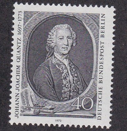 Germany Berlin # 9N342, Johann Quantz - Composer, NH, 1/2 Cat.