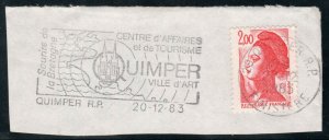 France  #1881, Used, Postmark - 29 QUIMPER, FINISTERE, 20-12-1983